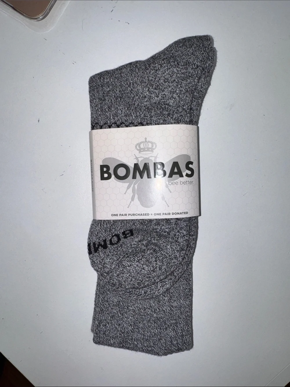 Bombas Men's Crew Socks - Gray Marled